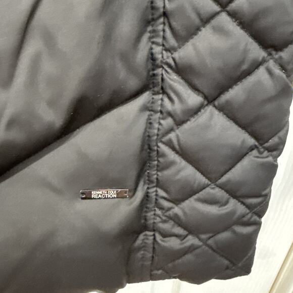 Kenneth Cole Women’s Diamond Quilted Puffer Down Parka Coat in Black Size XS - Picture 2 of 10